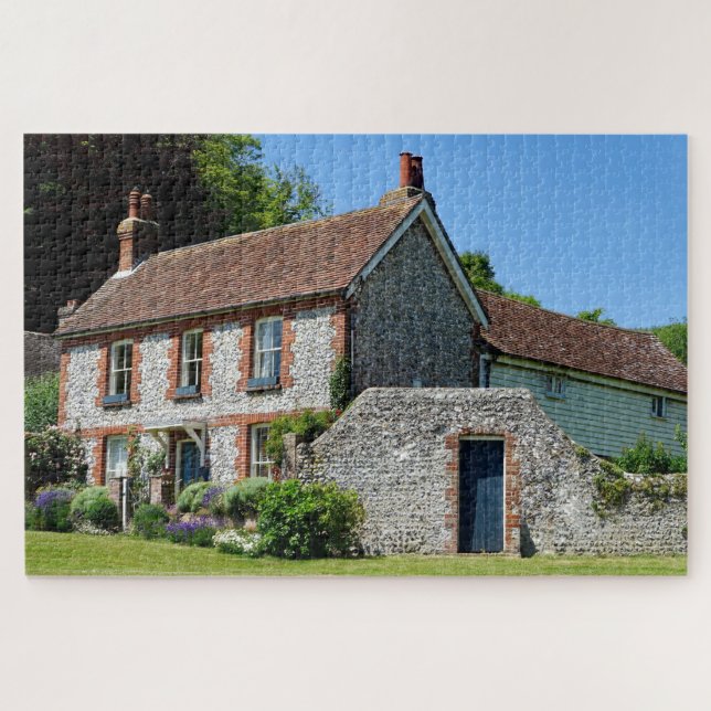altes englisches Landhaus-Puzzle Puzzle (Horizontal)