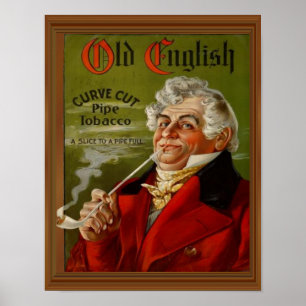 Altes englisches Pfeifentabak-Vintage-Werbung Poster