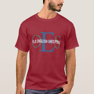 Altes englisches Schäferhund-Monogramm T-Shirt
