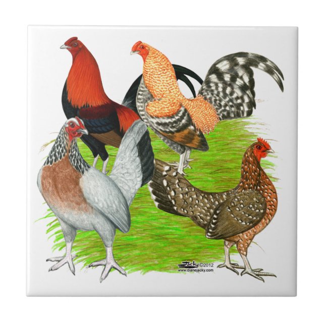 Altes englisches Spiel-Quartett Fliese (Vorderseite)