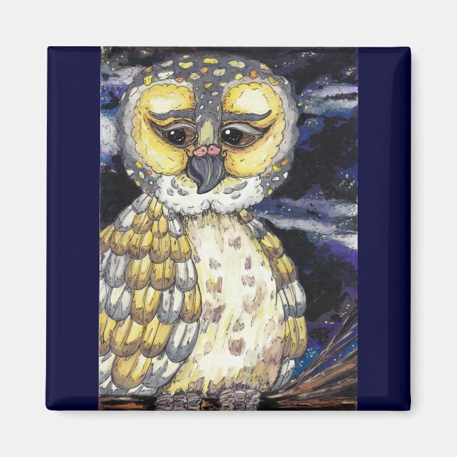 Altes Eule-Magnet Magnet (Vorne)