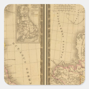 Altes Europa 2 Quadratischer Aufkleber