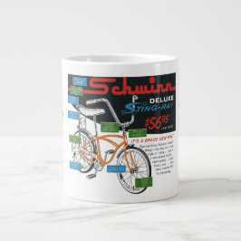 Altes Fahrrad Anzeige Jumbo-Tasse