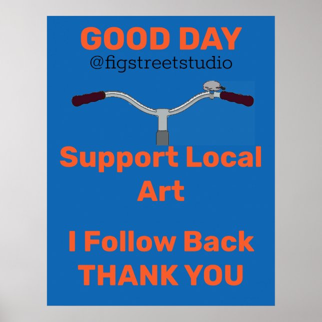 Altes Fahrrad, fügen oder bearbeiten Text Poster (Vorne)