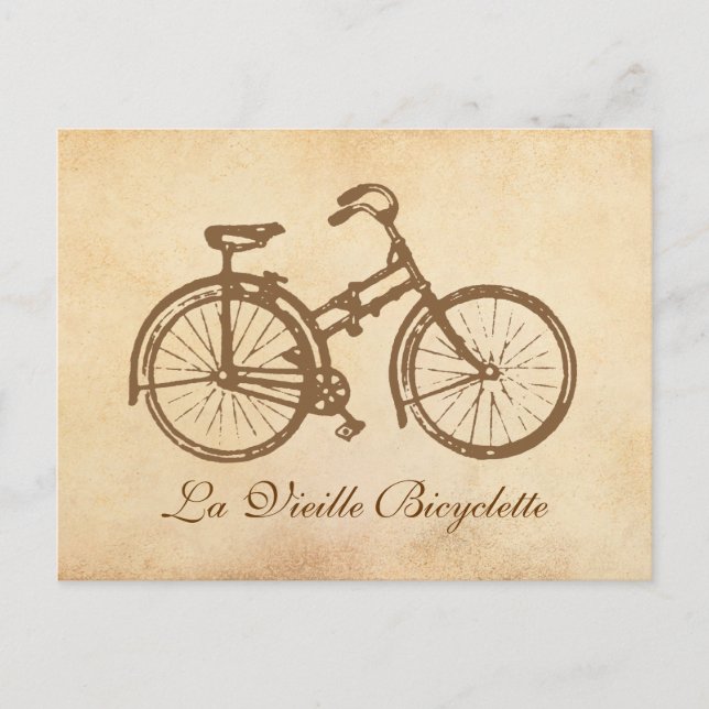 Altes Fahrrad Postkarte (Vorderseite)