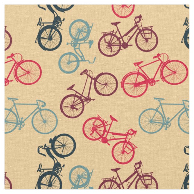 Altes Fahrradmuster Stoff (Nahaufnahme)