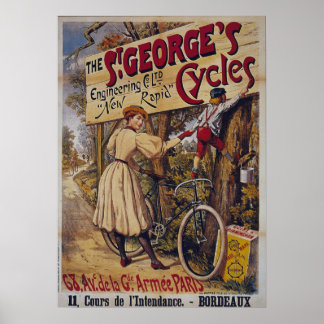 Altes Fahrradposter Poster