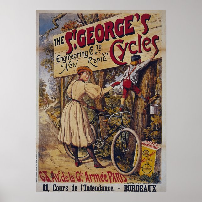 Altes Fahrradposter Poster (Vorne)