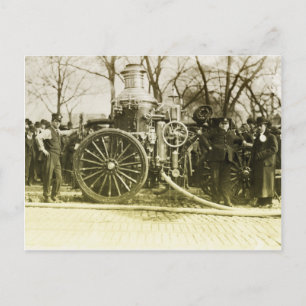 Altes Feuerwehrauto Postkarte