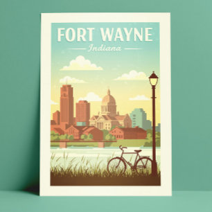 Altes Fort Wayne Indiana Postkarte