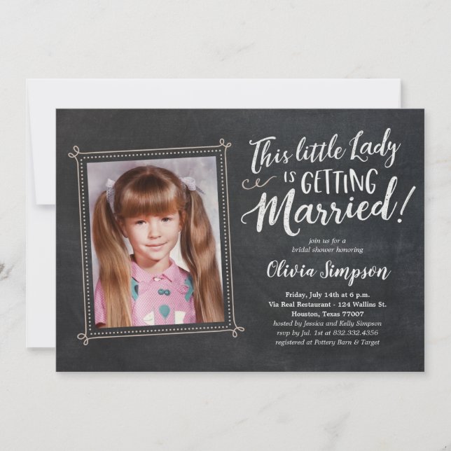 Altes Foto-lustige Brautparty-Einladungen Einladung (Vorderseite)