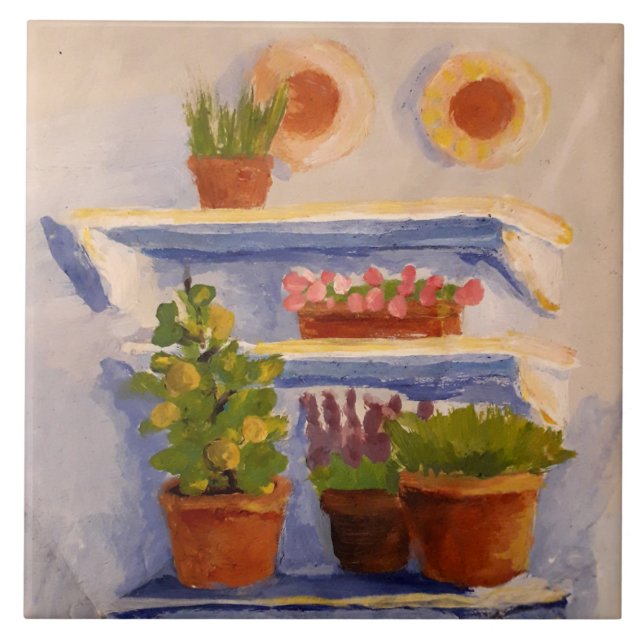 Altes französisches Land Sonnige Außenschirme Fliese (Vorderseite)