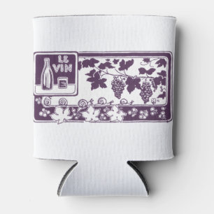 Altes französisches Weinlabel    Rustikales Weingu Dosenkühler