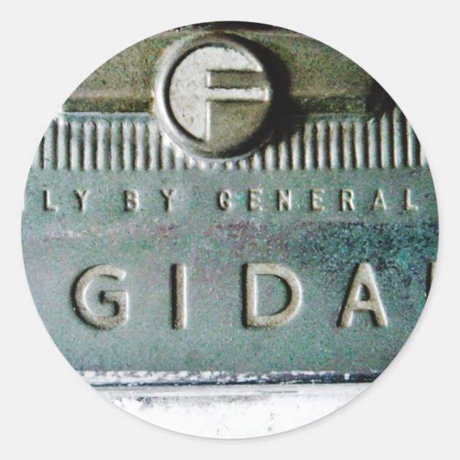 Altes frigidisches Foto Runder Aufkleber (Vorderseite)