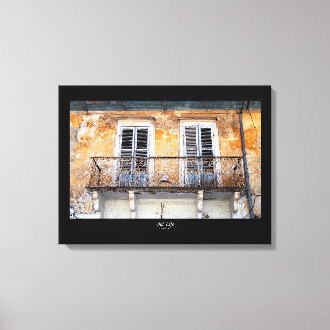 Altes Gebäude Balkone, Limassol, Zypern Leinwand (Vorderseite)