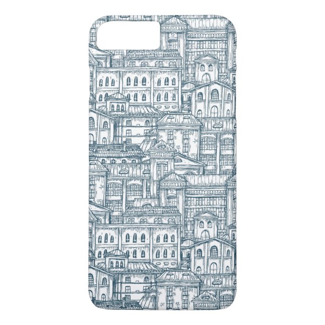 Altes Gebäude Muster Case-Mate iPhone Hülle (Rückseite)