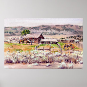 ALTES GEHÖFT durch SHARON SHARPE Poster