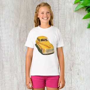Altes Gelbes Auto Mädchen T-Shirt