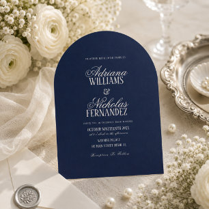 Altes Geld Blau Beginn unserer ewigen Hochzeit Einladung