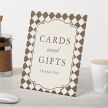 Altes Geld Braune Karierte Hochzeitskarten & Gesch