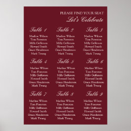 Altes Geld Elegante Hochzeit Sitzordnung Poster