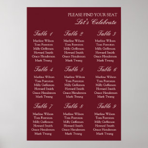Altes Geld Elegante Hochzeit Sitzordnung Poster