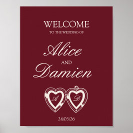 Altes Geld Elegantes Hochzeitsschild Poster