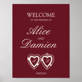 Altes Geld Elegantes Hochzeitsschild Poster