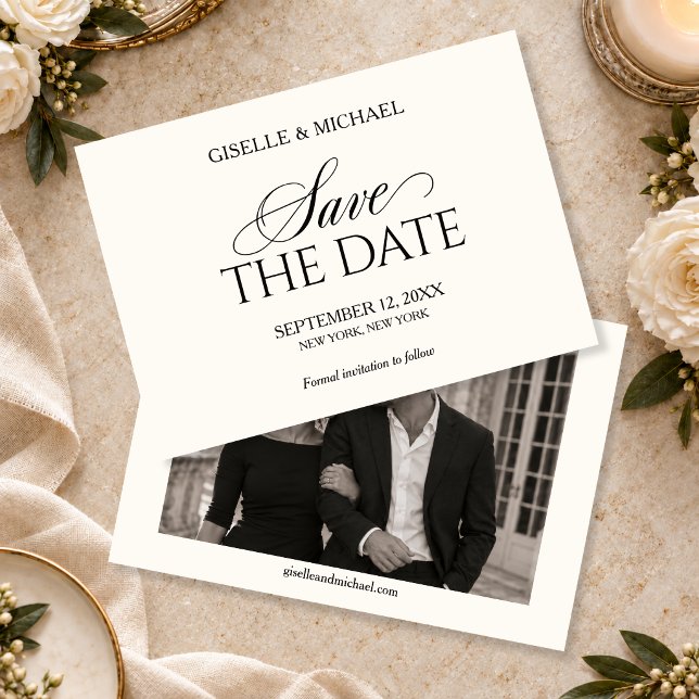 Altes Geld Hochzeitsfoto-Script Save-the-Date Save The Date (Von Creator hochgeladen)