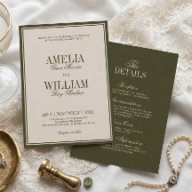 Altes Geld Klassisch Zeitlos Olivgrüne Hochzeit