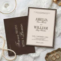 Altes Geld Klassische Luxus Braune Creme Hochzeit