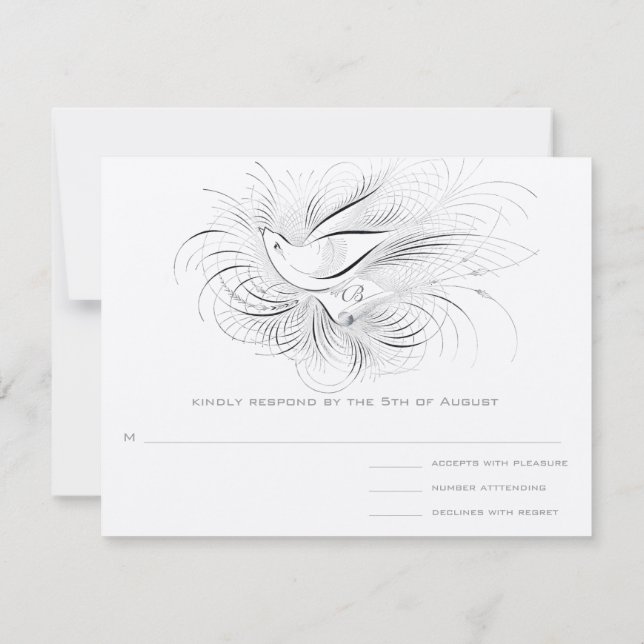 ALTES GELD, LIEBE VÖGEL, RSVP KARTE (Rückseite)