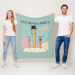 Altes Geld Nägel Fleecedecke