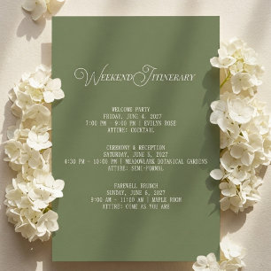 Altes Geld Oliven-Lace-Hochzeit Begleitkarte