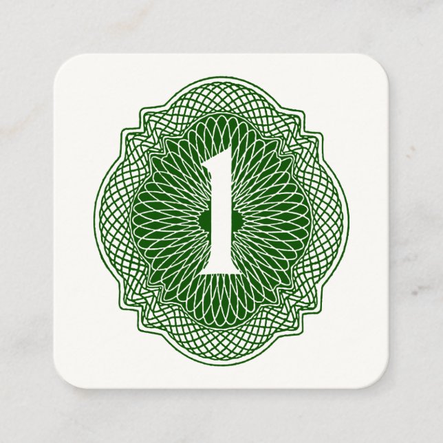 Altes Geld Quadratische Visitenkarte (Vorderseite)