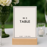 Altes Geld | Quiet Luxury Wedding Tischnummer Card<br><div class="desc">Altes Geld | Quiet Luxury Wedding Tischnummer Card</div>