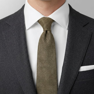 Altes Geld Rost Orange Birdseye Tweed Stoff Krawatte
