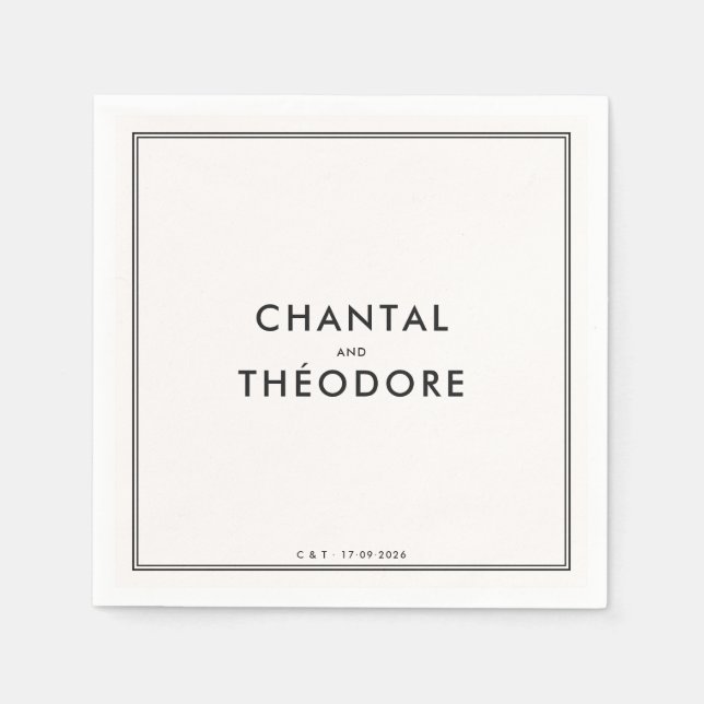 Altes Geld | Ruhiger Luxus | hochzeit Serviette (Vorderseite)