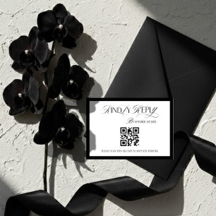 Altes Geld Schwarz und Weiß  RSVP Karte