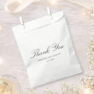 Altes Geld Schwarz-Weiß Klassische Hochzeit Geschenktütchen