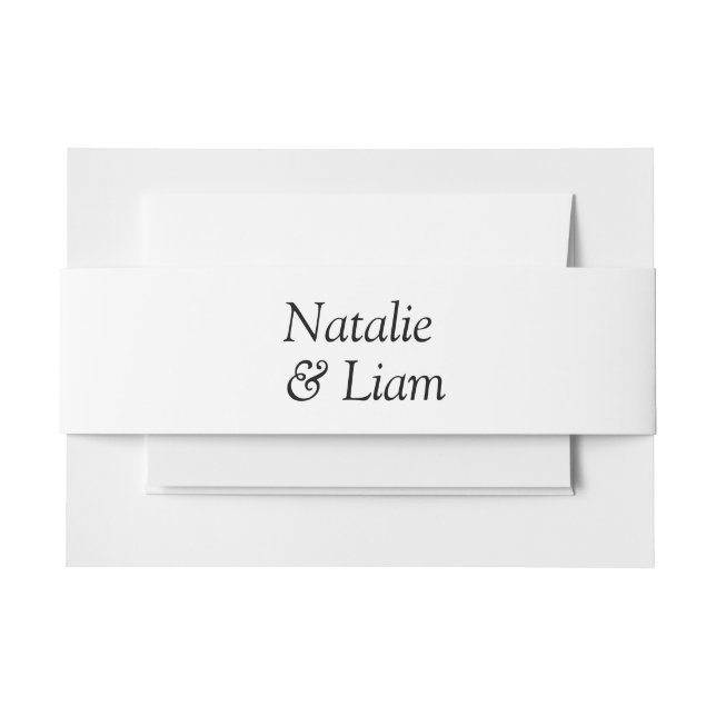 Altes Geld Schwarz & Weiß Retro Einzigartige Hochz Einladungsbanderole (Vorderseite Beispiel)