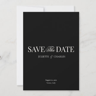 Altes Geld Schwarz & Weiß | Save The Date Karte