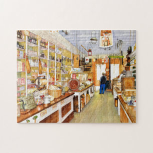 Altes Gemischtwarenladen-Puzzlespiel Puzzle