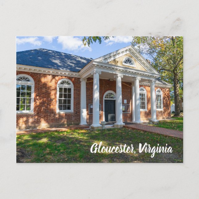 Altes Gericht in Gloucester, Virginia Postkarte (Vorderseite)