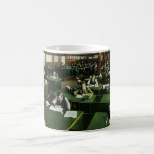 Altes Geschäft, Journalisten im Zeitungsbüro Tasse