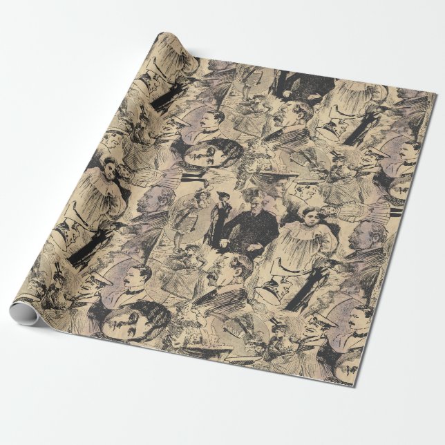 Altes Geschenkpapier (Ungerollt)
