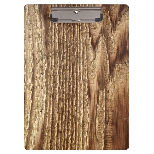 Altes getragenes hölzernes Cipboard Klemmbrett (Vorderseite)