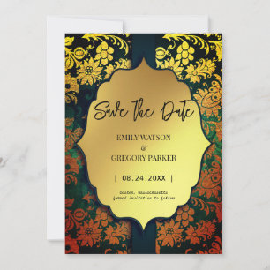 Altes Gold im antiken Rahmen Save the Date