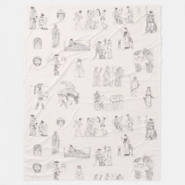 Altes Griechenland Klassisches griechisches Geschi Fleecedecke