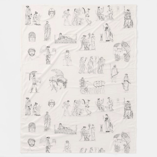 Altes Griechenland Klassisches griechisches Geschi Fleecedecke (Vorderseite)